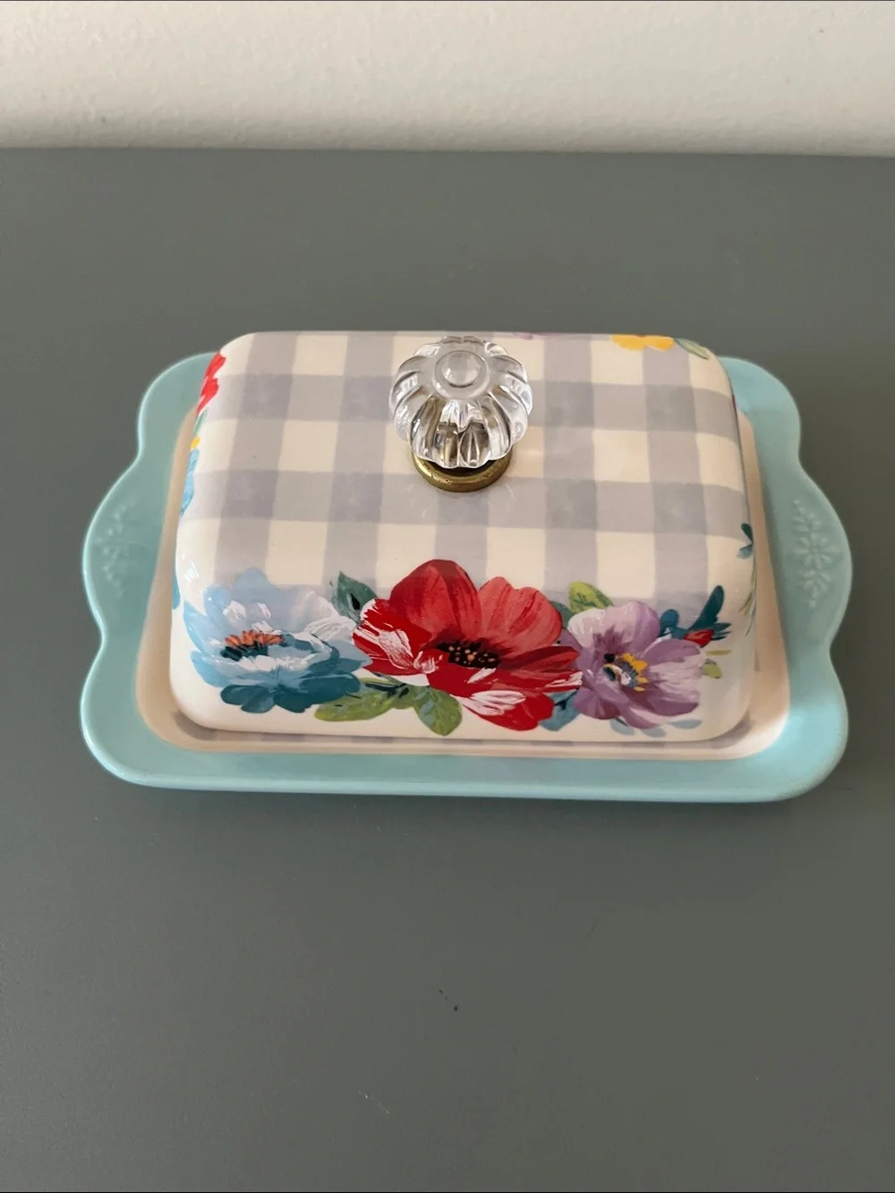 Pioneer Woman Sweet Romance Ceramic Double Stick Butter Dish